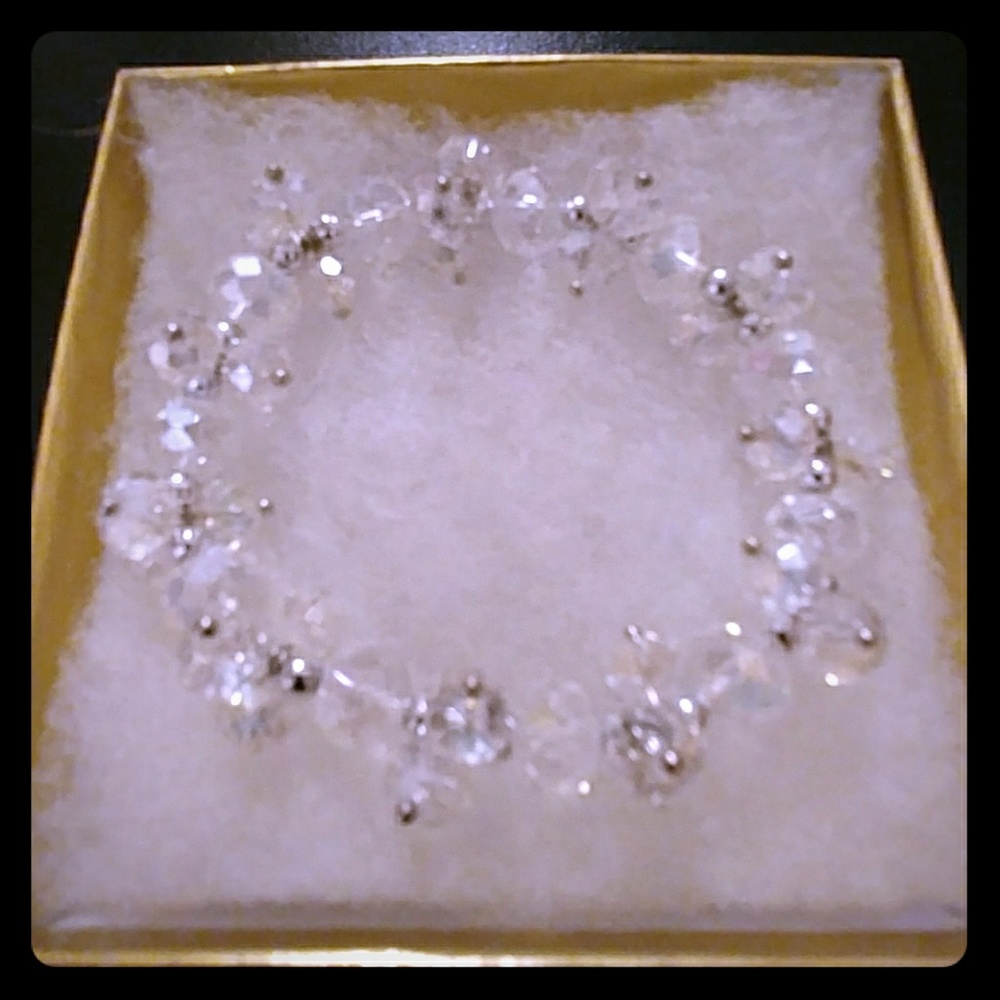 🔥CLEARANCE! Crystal Clear Metallic Bracelet